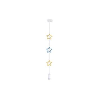 Gyermek függeszték STARS zsinórral 1xE27/20W/230V sárga/kék/fehér 31-12012 kép