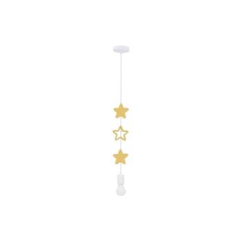 Gyermekcsillár zsinórral STARS 1xE27/20W/230V sárga/fehér 31-12029 kép
