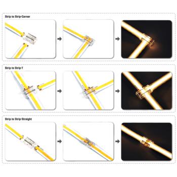 Gyorscsatlakozó , 8 mm-es DOTLESS COB LED szalaghoz , 9in1 , IP20/IP65 , MULTI SNAP kép
