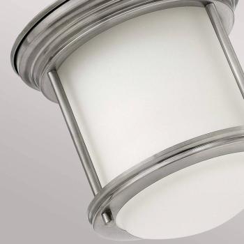 Hadrian Mini kültéri mennyezeti lámpa, antik nikkel/opál fehér kép