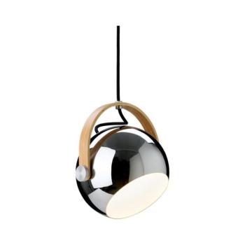 Halo Design 734443 - Kábeles csillár DC 1xE27/40W/230V Ø 18 cm, fényes króm/tölgy 734443 kép