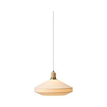 Halo Design 744206 - PARIS kábeles függőlámpa 1xE27/60W/230V, átmérő 40 cm, krémszín/sárgaréz/tölgy 744206 kép