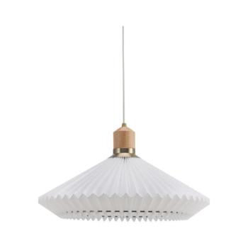 Halo Design 744268 - PARIS kábeles függőlámpa 1xE27/60W/230V, átm. 56 cm, fehér/sárgaréz/tölgy 744268 kép