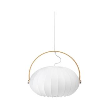 Halo Design 746347 - DC kábeles függeszték, 1x E27/40W/230V, átmérő 40 cm, fehér/tölgy 746347 kép