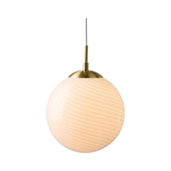 Halo Design 748563 - CANDY kábelre függeszthető függőlámpa 1xE27/25W/230V, átm. 30 cm, krémszínű/sárgaréz 748563 kép
