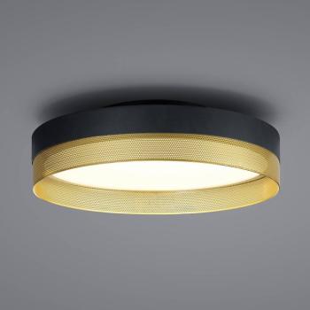 Hálós LED mennyezeti lámpa, Ø 45 cm, fekete/arany kép