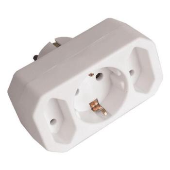 Hálózati 3-as dugaljzat 16A 220-240V, Eurolamp, 300390 kép
