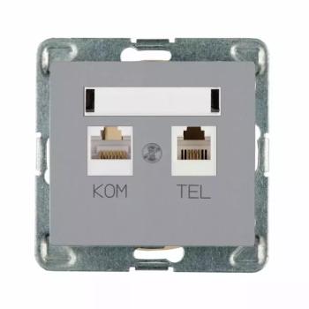HÁLÓZATI RJ45 ÉS TELEFONCSATLAKOZÓ RJ11 GPKT-1D/M.SR SIGMA kép