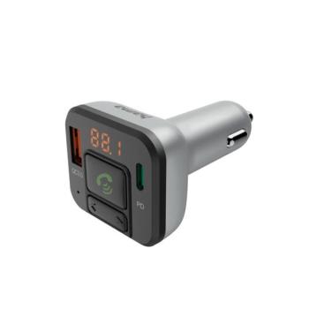 HAMA 14169, FM TRANSZMITTER (USB, TYPE-C, MICROSD, BT, QC 3.0/PD) + TELEFON KIHANGOSÍTÓ kép