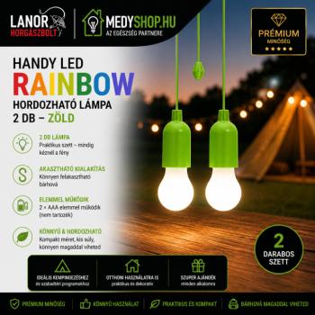 Handy LED Rainbow hordozható lámpa 2 db – Zöld kép