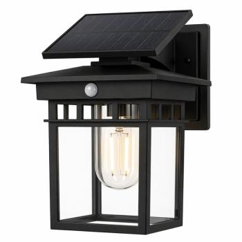Haoerliang HEL-866 antik stílusú napelemes fali lámpa – vintage kültéri LED lámpa IP65 vízálló kivitelben (BBD) kép