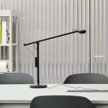 HAY Fifty-Fifty LED íróasztal lámpa, fekete, 45 cm, dimmelhető