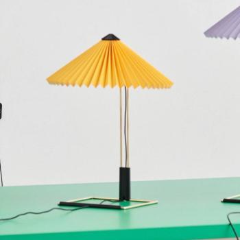 HAY LED asztali lámpa Matin, sárga/réz, magasság 38 cm kép