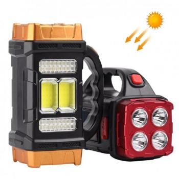 HB-2678 extra erős fényű, 62 LED-es, napelemes kézilámpa és power bank – praktikus lámpa kempingezéshez, horgászathoz, szereléshez (BBD)