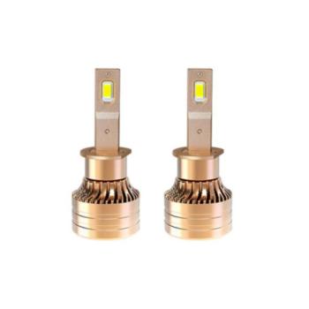 Head LED autó fényszóró izzó pár, H1 típusú, készlet/szett, 2db, 8000Lumen, CANBUS, 6500K hideg fehér, réz kép