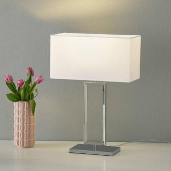 Helestra Enna asztali világítás, 53 cm magas, E14, fehér, textil kép