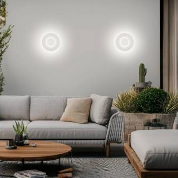 Helestra LED kültéri falilámpa BUD, dimmelhető, fehér, IP65 kép