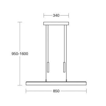 HerzBlut LED-es függőlámpa Leonora, 85 cm, fa, fényerőszabályzóval kép