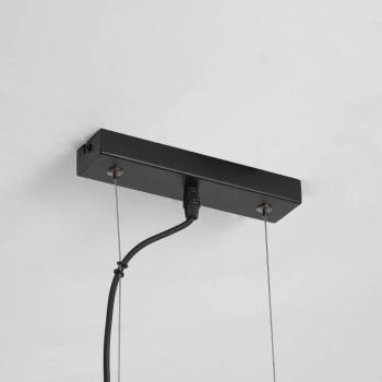 Hessian függő lámpa, hossza 60 cm, természetes fehér, len/fém kép