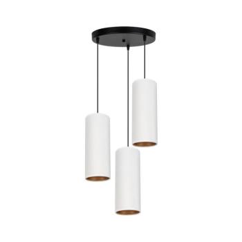 HEXE AVALO 3xE27/60W/230V mennyezeti lámpa, 35 cm, fehér/ réz 0098 kép