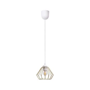 HEXE Csillár zsinóron CEED GOLD 1xE27/60W/230V átm. 17,5 cm fehér/arany 0729 kép