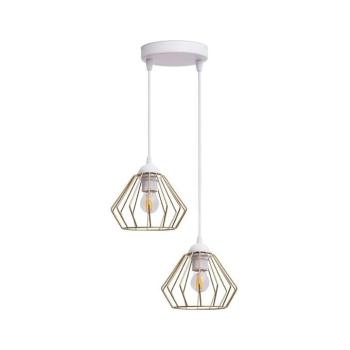 HEXE Csillár zsinóron CEED GOLD 2xE27/60W/230V átm. 28 cm fehér/arany 0730 kép