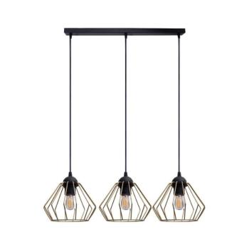HEXE Csillár zsinóron CEED GOLD 3xE27/60W/230V fekete/arany 0727 kép