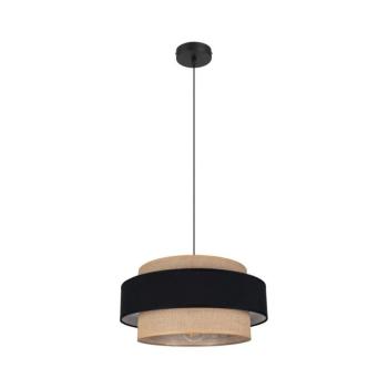 HEXE Csillár zsinóron CORSA 1xE27/60W/230V fekete/bézs 0543 kép