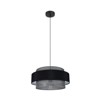 HEXE Csillár zsinóron CORSA 1xE27/60W/230V fekete/szürke 0542 kép