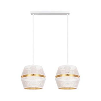 HEXE Csillár zsinóron PARIS 2xE27/60W/230V fehér/arany 0077 kép