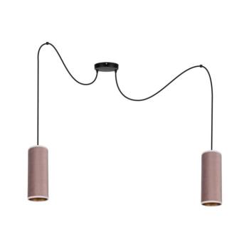 HEXE Láncos lámpa AVALO 2xE27/60W/230V pókháló rózsaszín/rez 0120 kép