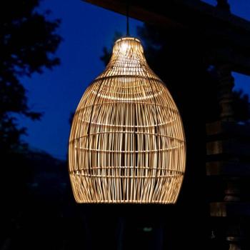 HOLIDAY LED lógó lámpa, Ø 29 cm, bézs/fekete műanyag