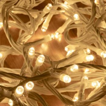 Home DLI 200/WW LED-es fényfüzér, 10 m / 200 db melegfehér LED, állófényű, fehér vezeték, sorolható, kül- és beltéri kivitel kép