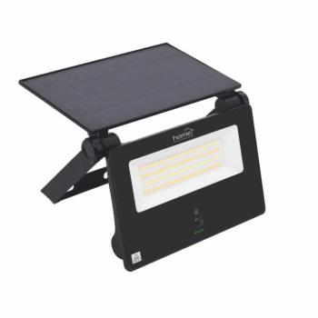 HOME FLP1801SOLAR napelemes LED reflektor, 80 db SMD LED, 1800 lumen, 3 féle színhőmérséklet, mozgásérzékelő, távirányító, IP65 kép