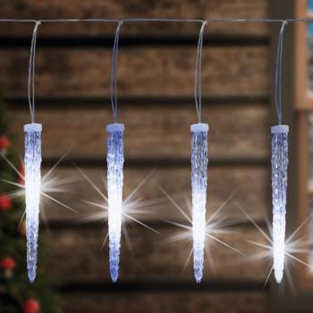 Home KJL 35 LED-es jégcsap fényfüzér, kül- és beltéri kivitel, 15 jégcsap, jégcsaponként 18 LED, 270 db hidegfehér LED, füzér hossza 5,6 m kép