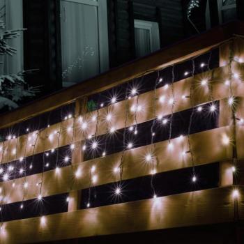 Home KSF 100/WH LED-es sorolható fényfüggöny, kül- és beltéri kivitel, 100 db hidegfehér LED, 2 méter kép