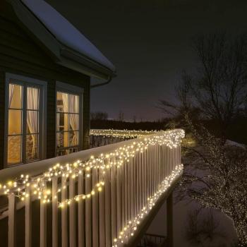 HOME KSIW100WW sorolható fényfüzér, 10 méter , 100db melegfehér LED, fehér vezeték, kül- és beltéri kivitel kép