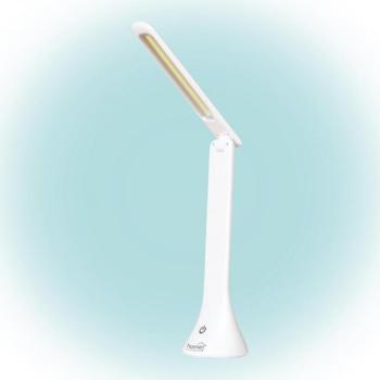 Home LA 3 érintőgombos LED-es asztali lámpa változtatható fényerővel,fehér LED-es asztali lámpa, hálózati adapterrel kép