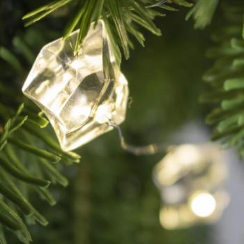 Home ML 21/WW micro LED-es kristály fényfüzér, 1,9 m / 20 db melegfehér LED, állófényű, átlátszó vezeték, elemes, beltéri kivitel kép