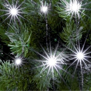 Home ML 50/WH micro LED-es fényfüzér, 4,9 m / 50 db hidegfehér micro LED, állófényű, kapcsolható és időzíthető, átlátszó vezeték, elemes, beltéri kivi kép