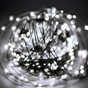 HOME ML1500WH micro LED-es fényfüzér, 150 m, 1500db hidegfehér micro LED, 8 program, időzítés, hálózati adapter, távirányító, kül- és beltéri kivitel kép