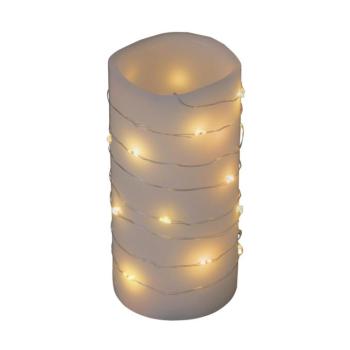 Home MLF 26/WW micro LED-es fényfüzér, 2 m / 20 db melegfehér micro LED, állófényű, átlátszó vezeték, időzíthető, gombelemes, lapos elemtartó, beltéri kép