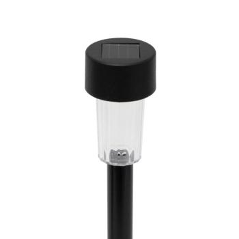Home MX842 napelemes kerti lámpa, 1 db hidegfehér LED, akkumulátor, fekete műanyag, 24db-os szett kép