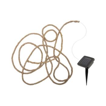 HOME MXROPE napelemes fényfüzér kötélen, 52 db melegfehér LED, 2 üzemmód, 5 méter hosszú, cserélhető akkumulátor kép