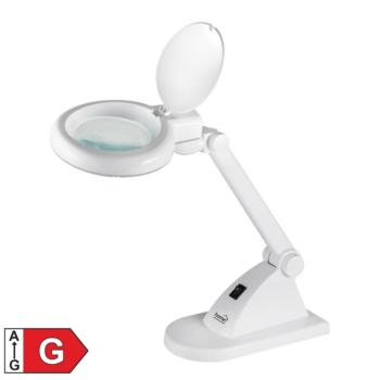 Home NKLL 06 LED-es nagyítós asztali lámpa, 30 hidegfényű LED, 6500 K, 400 lm, 3 dioptria nagyítás, 12 dioptria másodlagos lencse kép