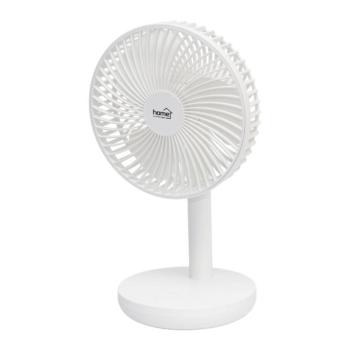 Home TF 14B asztali ventilátor, 5 W, 14 cm-es lapátátmérő, 4 fokozat, 60°-os oszcillálás, 4000 mAh akkumulátor, visszajelző LED, fehér kép
