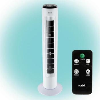 Home TWFR 74 oszlopventilátor, 50 W, 74 cm, 3 fokozat, 75°-os oszcillálás, távirányító, fehér kép