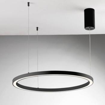 Hoop LED függő lámpa, fekete, Ø 80 cm, fém, CCT kép