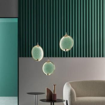 Horo S3 LED függőlámpa, zöld, három izzós kép