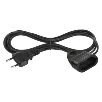 Hosszabbító 1,5 m, 1 aljzat, fekete, PVC, 0,75 mm2, 250V, IP20, EMOS, PC01301 kép